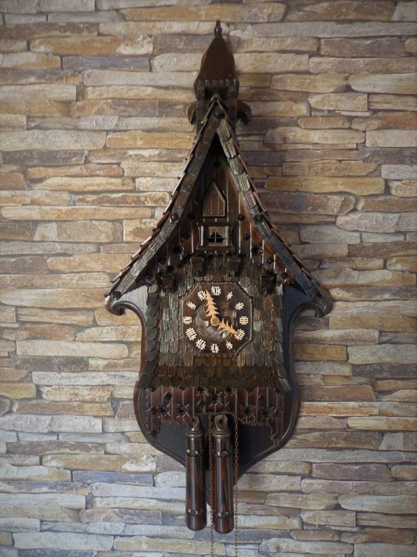MCC Kirchturm - Kuckuckuhr 1-Tag Uhrwerk mit Rückbrett
