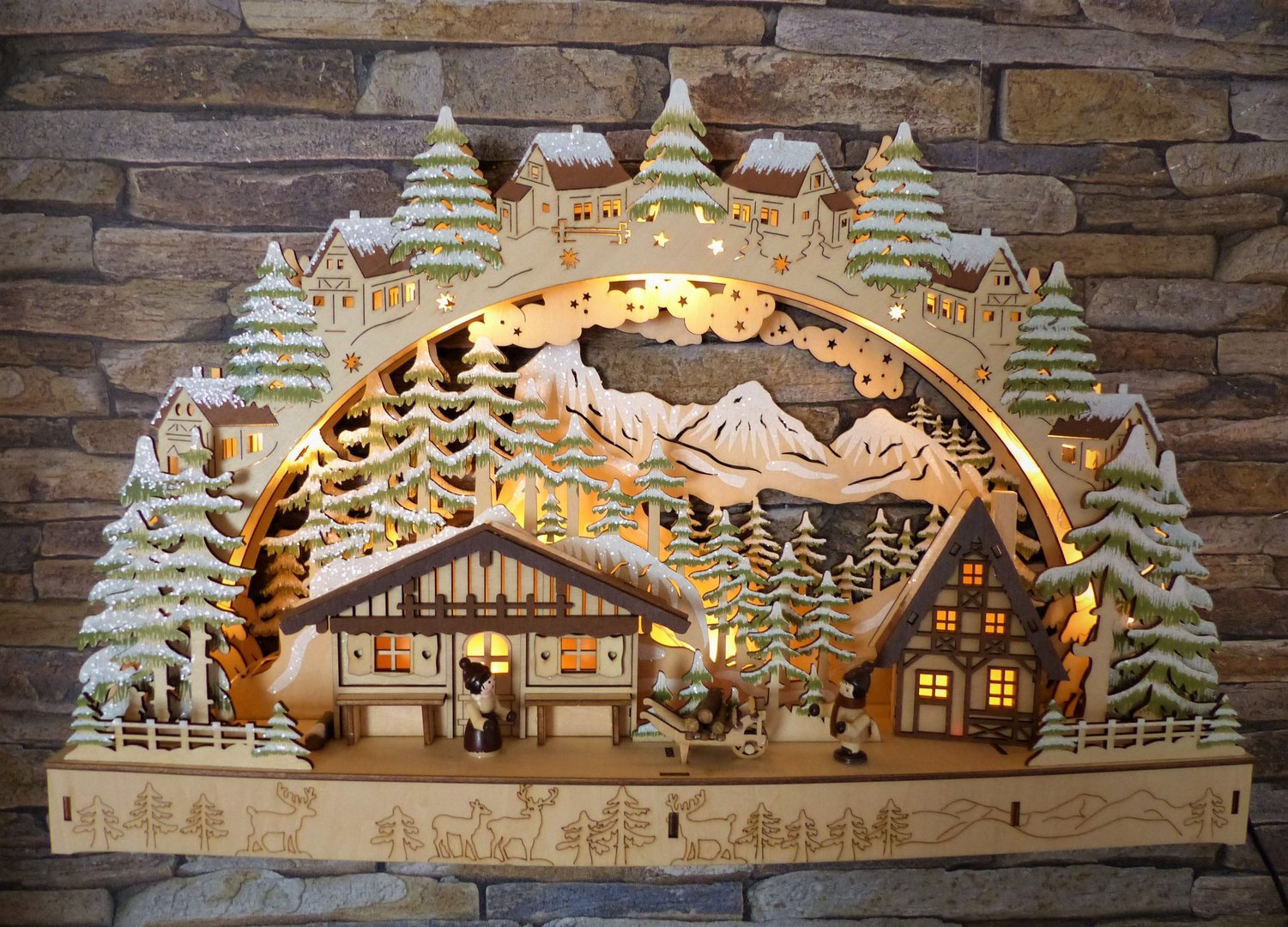 LED Lichterbogen Winterwald