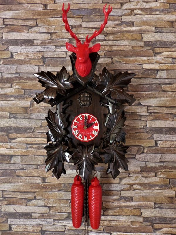MCC 8-day cuckooclock 7 leaves red deer